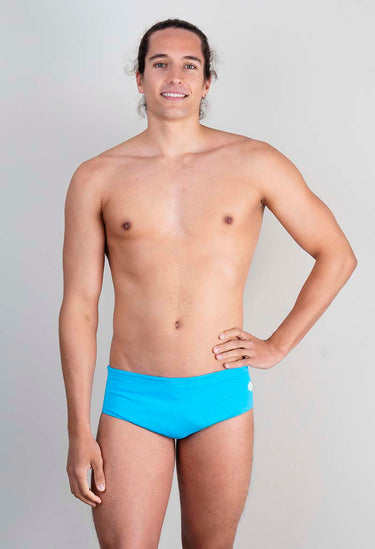bañador liso hombre Celeste Laguna Short - vista-1